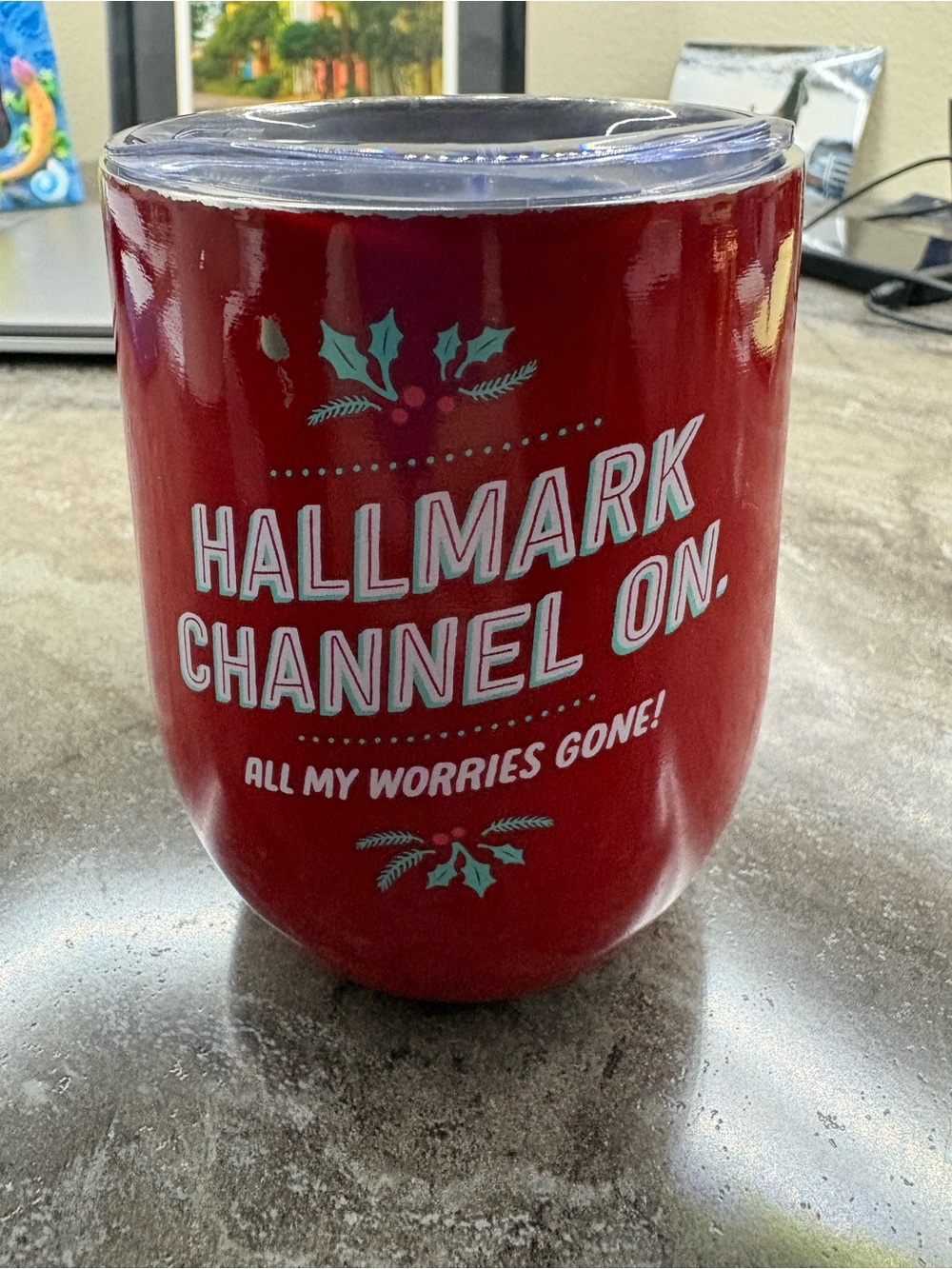Hallmark Channel On, All My Troubles Gone Wine Tumbler